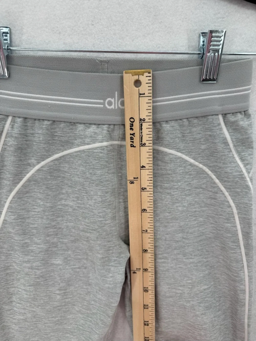Alosoft High-Waist Heart Throb Legging Athletic Heather‎ Grey/White Size Small